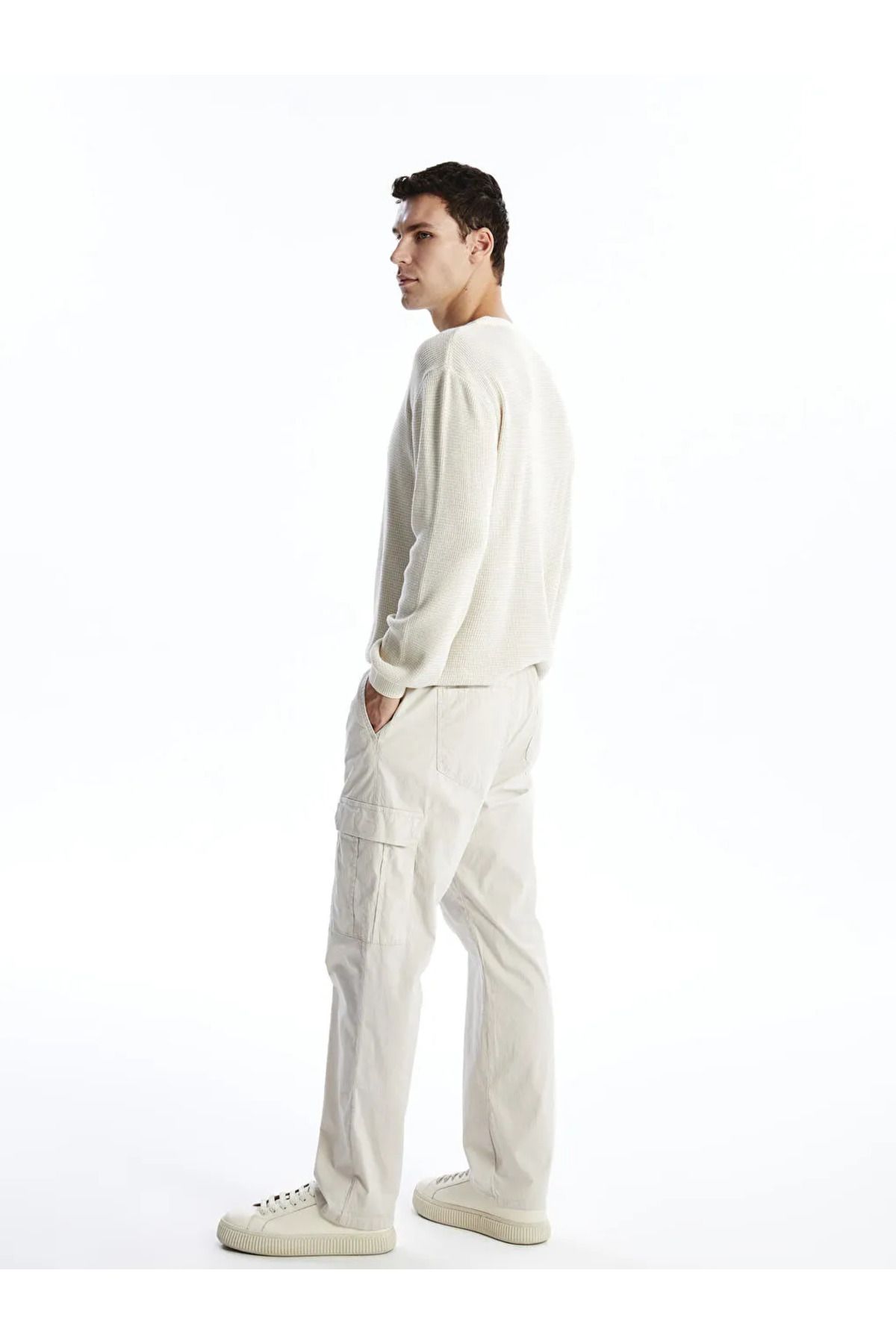 LC Waikiki-Lcw Casual Stone Color Standard Fit Poplin Men's Pants 1
