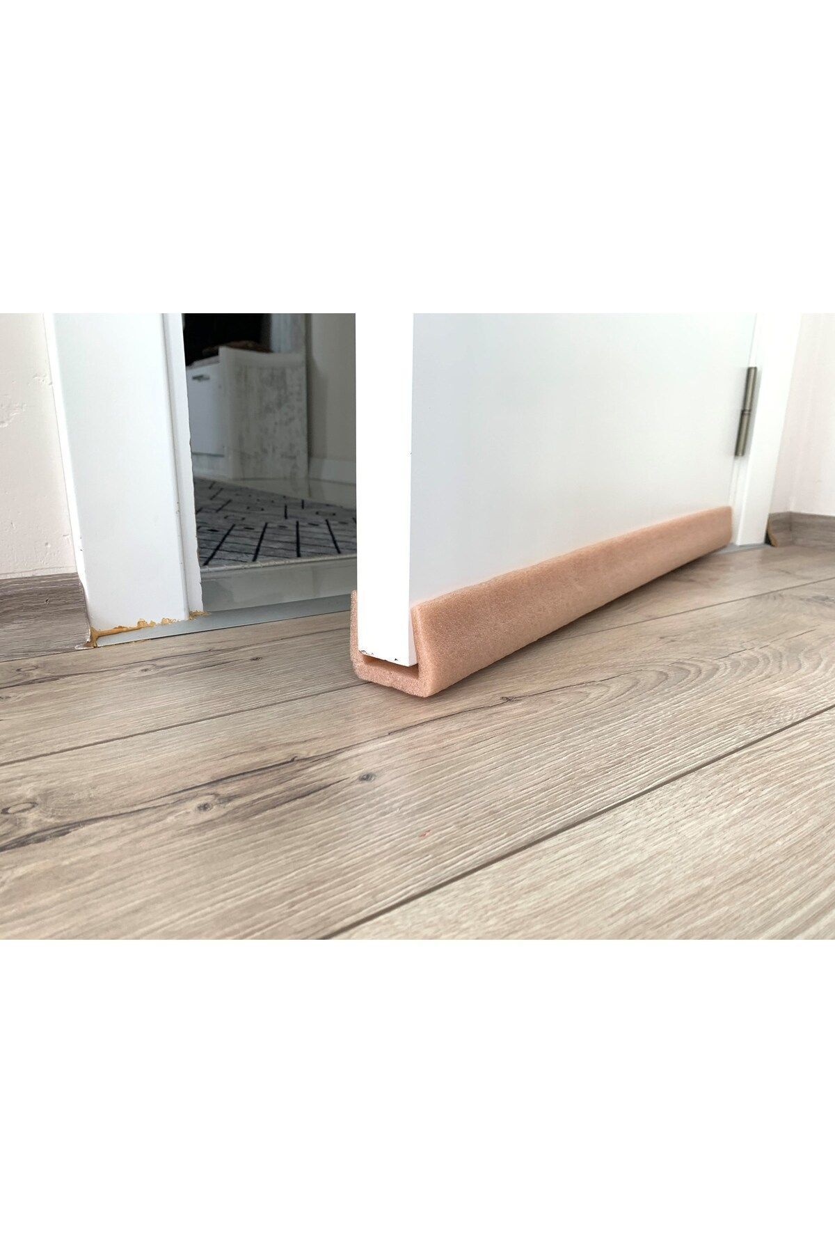 YGTAMBALAJ 1 Adet Kahverengi Geçmeli Kapı Altı Süngeri Izolasyon Soğuk Hava Kesici Toz Önleyici