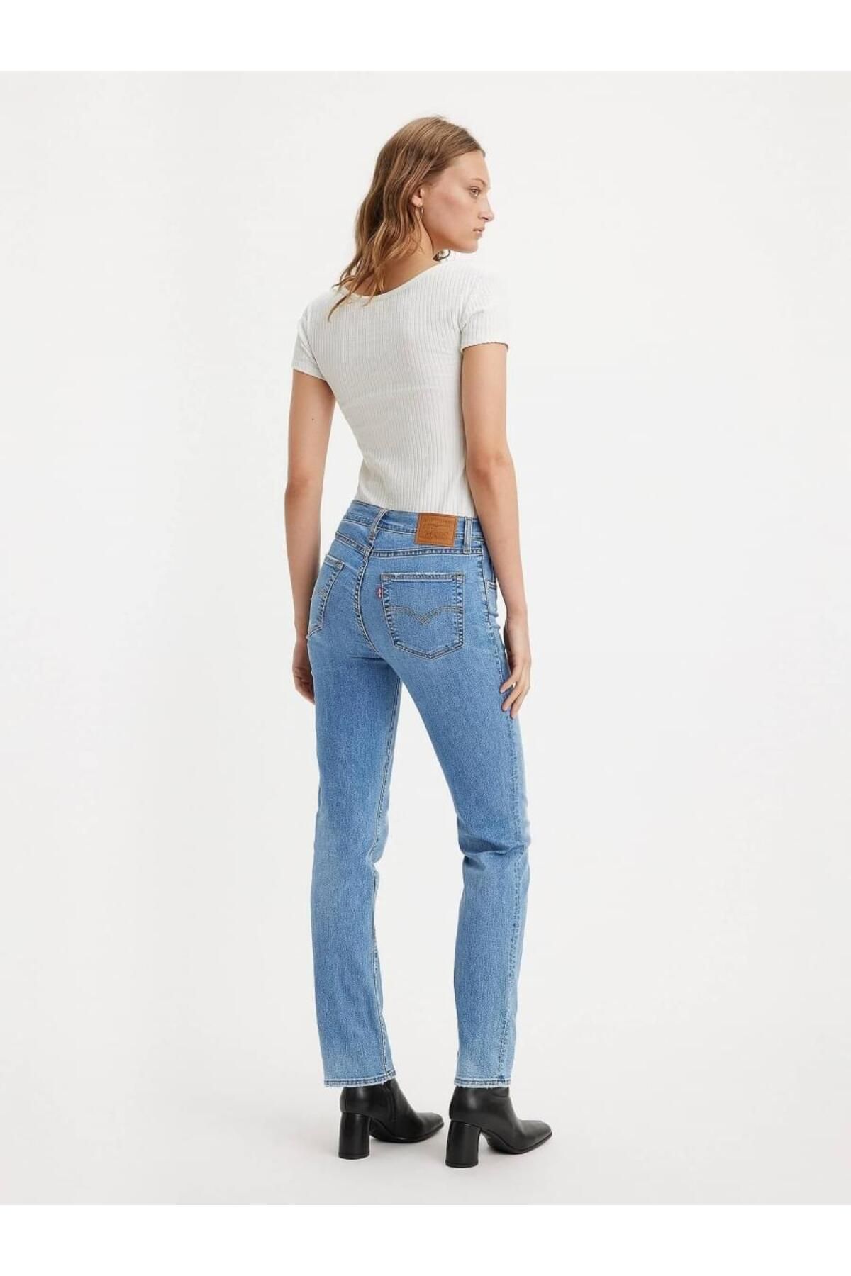 Levi's Rozmiar 740 - Wysoki Kołnierz I Kolor Gładki Krój Indygo - Tekstura Zapobiegawcza Kobieta - 29/34