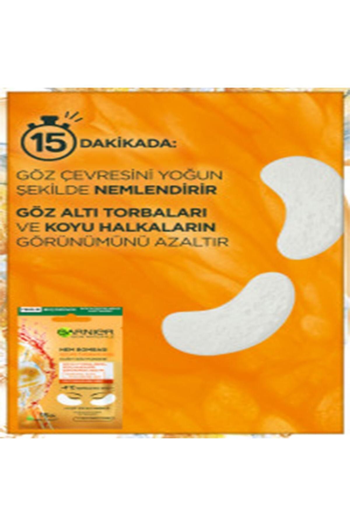 ماسک چشم کاغذی مرطوب کننده بمب پرتقال 6 گرم Garnier