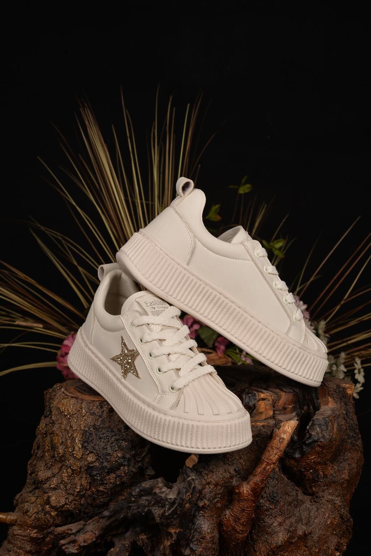 Kuum-Orthopedic Beige Sneakers - Use Without Season with Memory Base 4