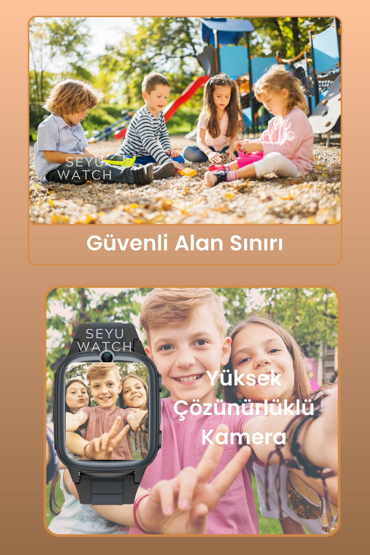 HX Kids 4G Pro Sim Kartlı Harvox Akıllı Çocuk Saati Gps Konum Takibi Arama Konuşma 4G Destekli