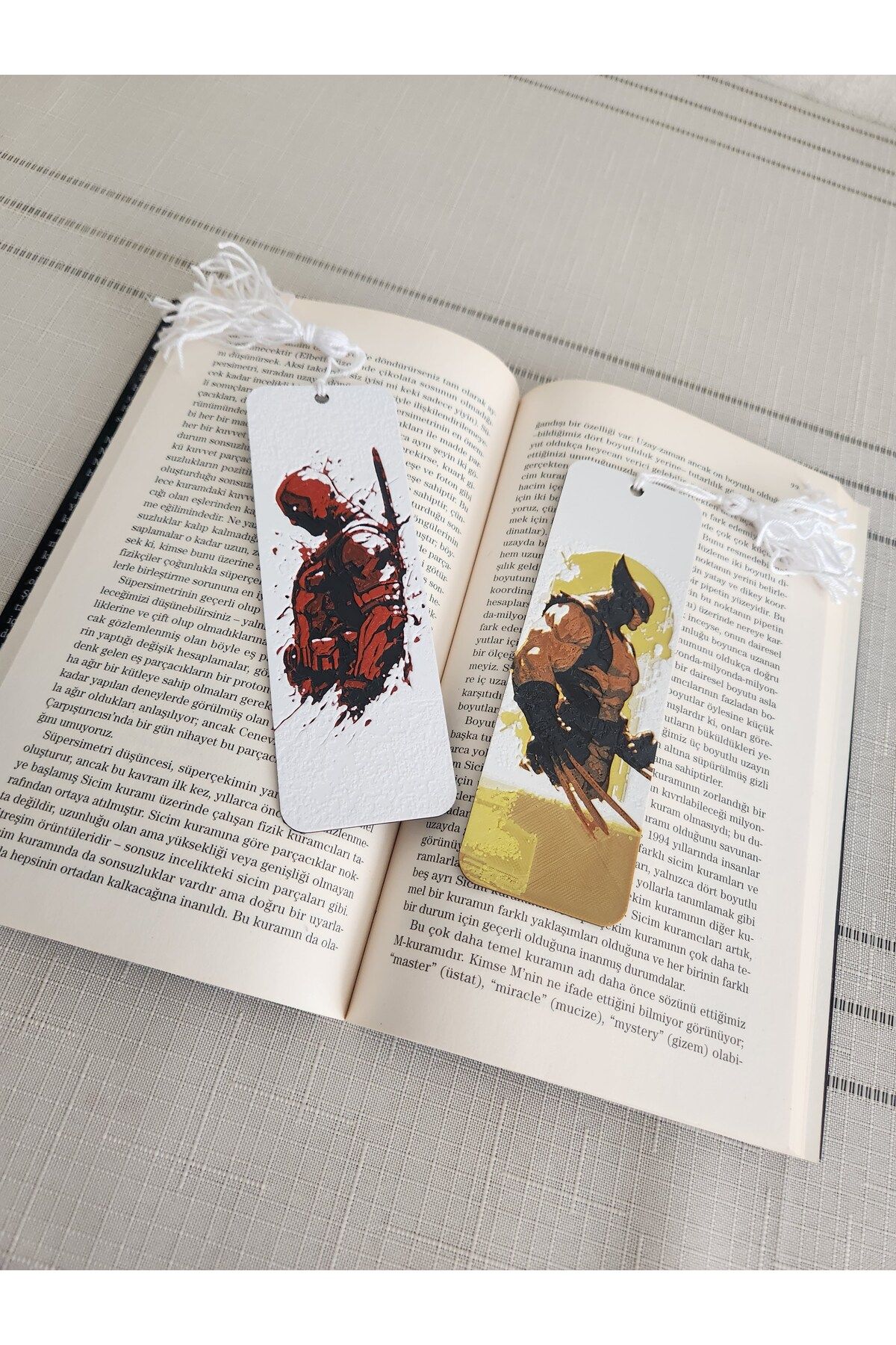 ALTINDAL Home-Deadpool & Wolverine Set of 2 Tasseled Embossed Bookmarks - 3d Altindal Home 6