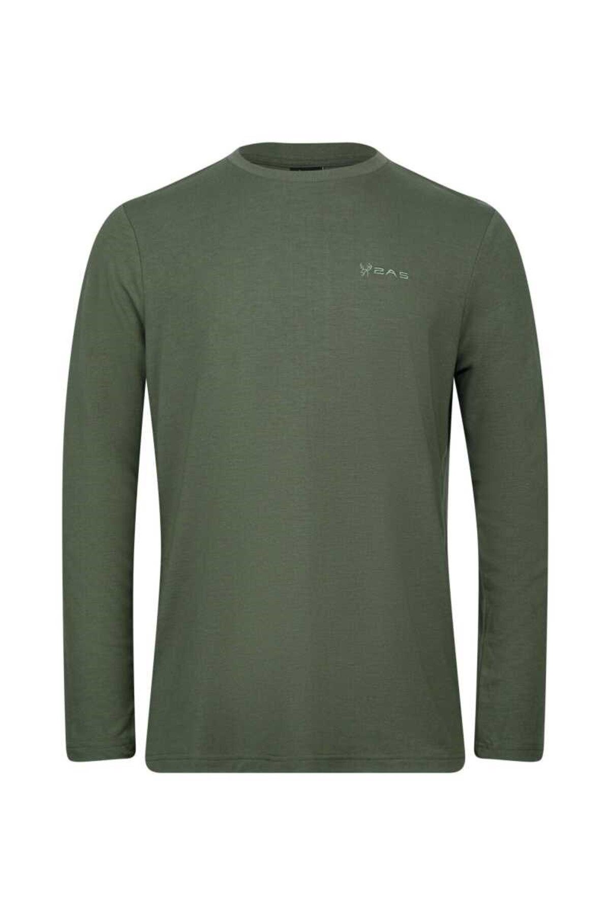 2AS-Vernon Ανδρικό T-shirt Khaki Viloft - Μακρυμάνικο 2asvermfbss24-21417 1