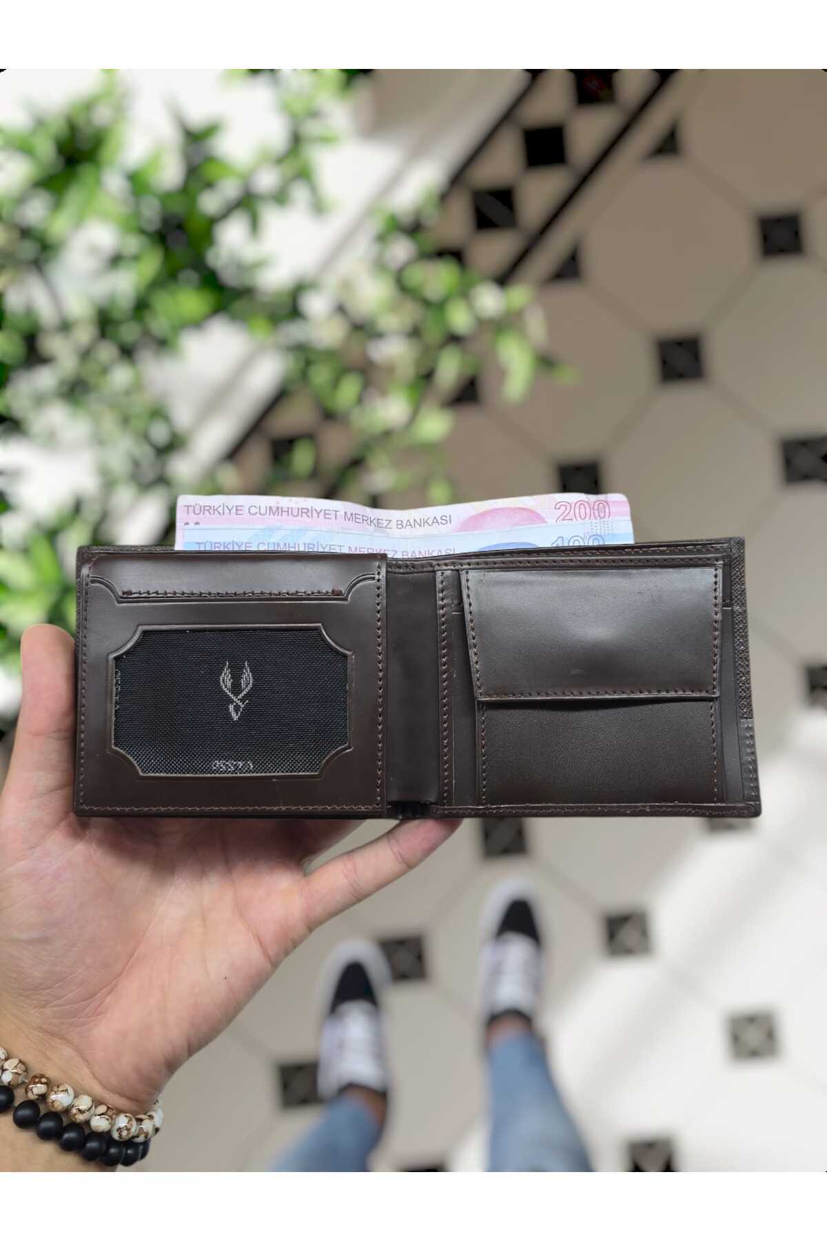 کیف پول مردانه قهوه ای VİSSO | 1272 KAHVERENGİ prd اورجینال - تصویر 4