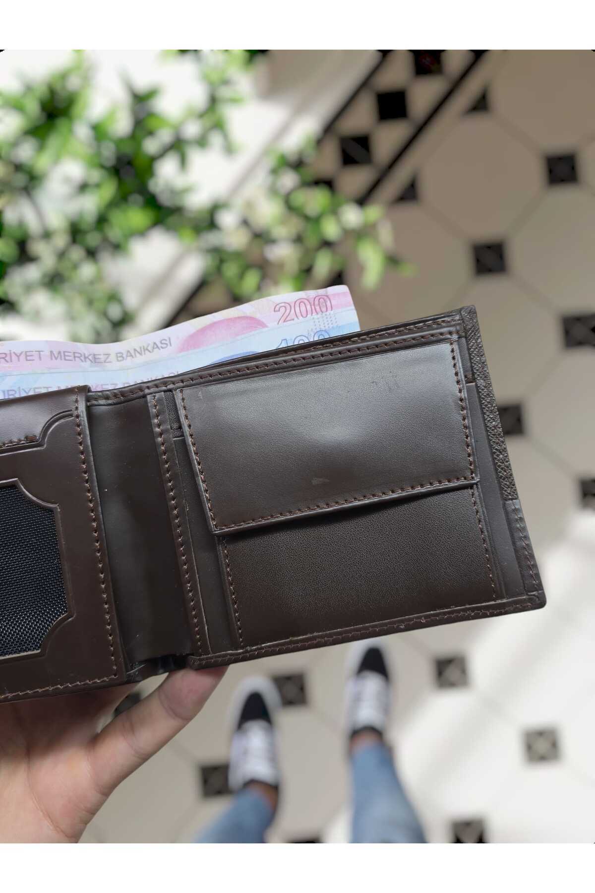 کیف پول مردانه قهوه ای VİSSO | 1272 KAHVERENGİ prd اورجینال - تصویر 5