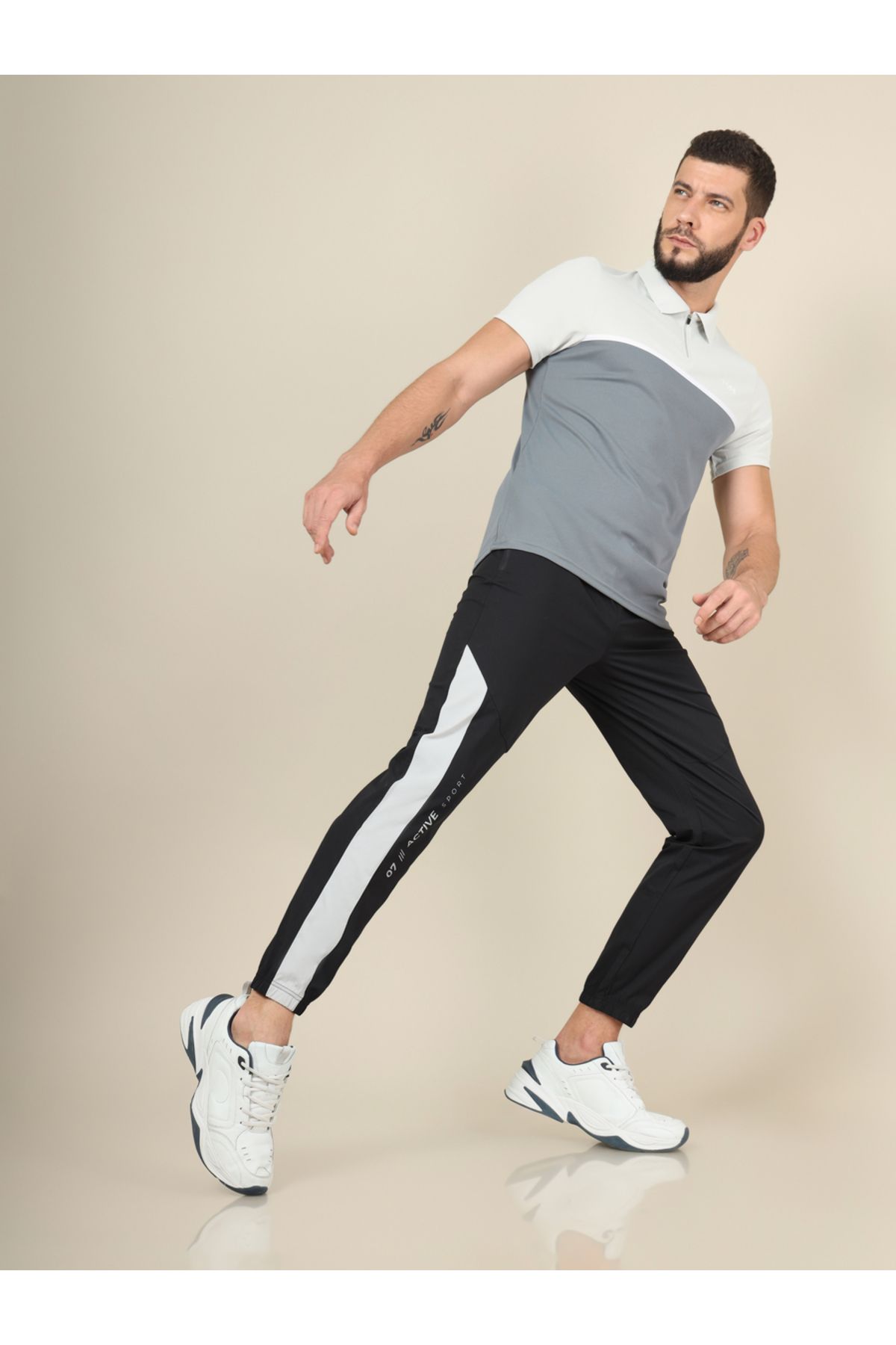 Technosport By Styli-Color Block Slim Fit Sports Joggers with Technolite 5