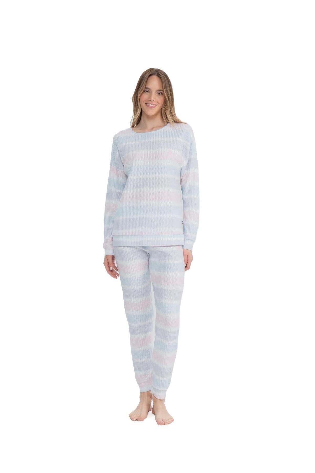 U.S. Polo Assn. Baza. Polo Assn. Set De Pijamale Cu Imprimeu Pentru Damă - Gât Rotund Femeie - S