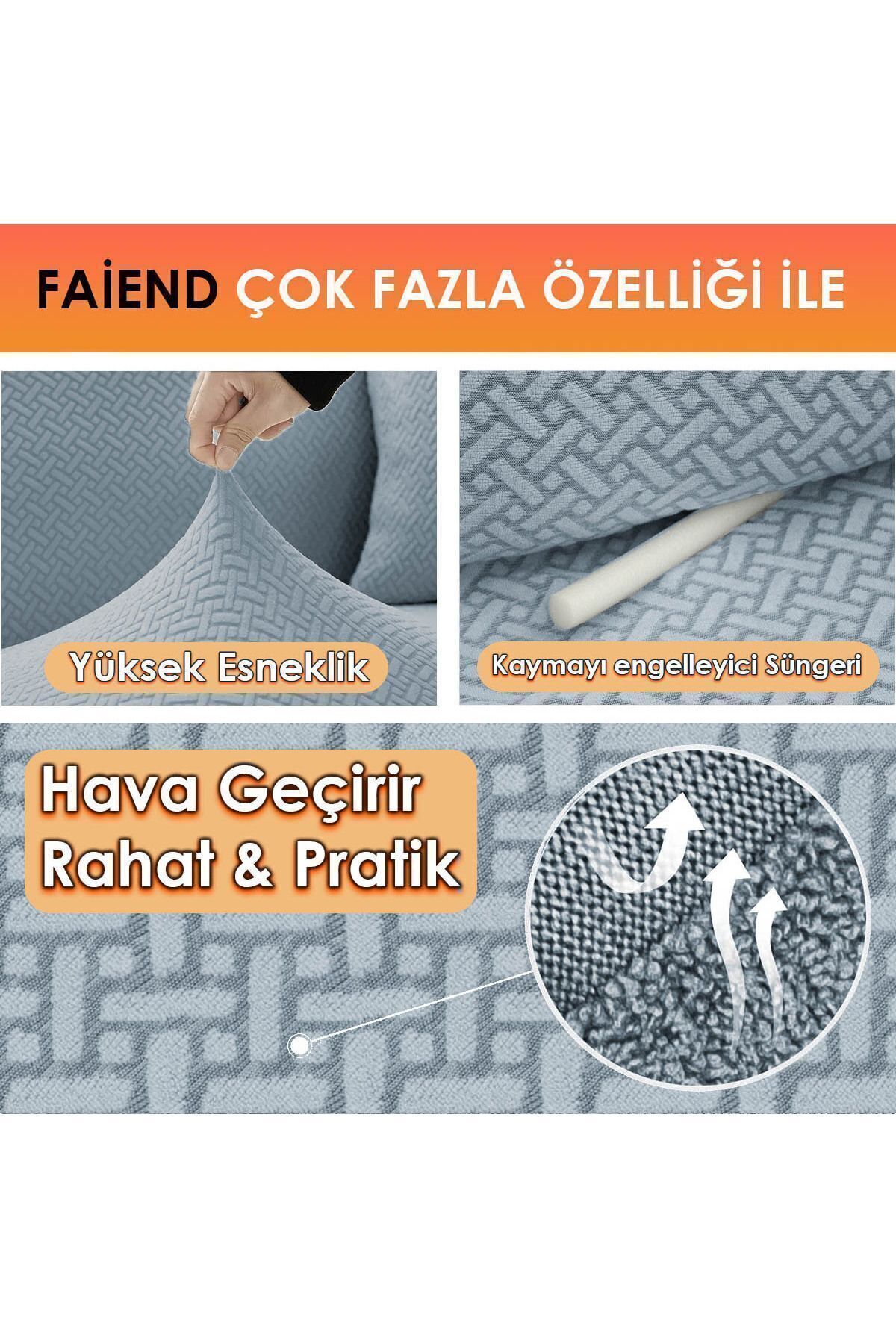 Faiend-Set de huse de canapea elastică elastică jacquard cu model cărămidă - 3 3 1 1 canapea flexibilă 3