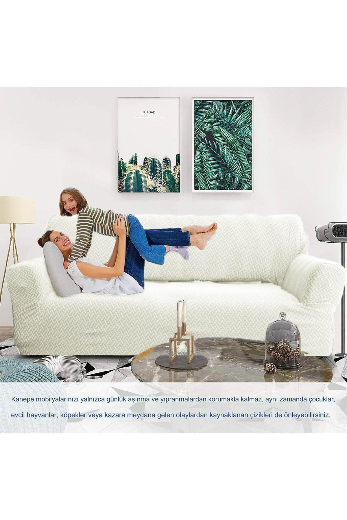 Faiend-Stretch Elastic Jacquard Brick Patterned Sofa Cover Set - 3 3 1 1 Flexible Sofa 5