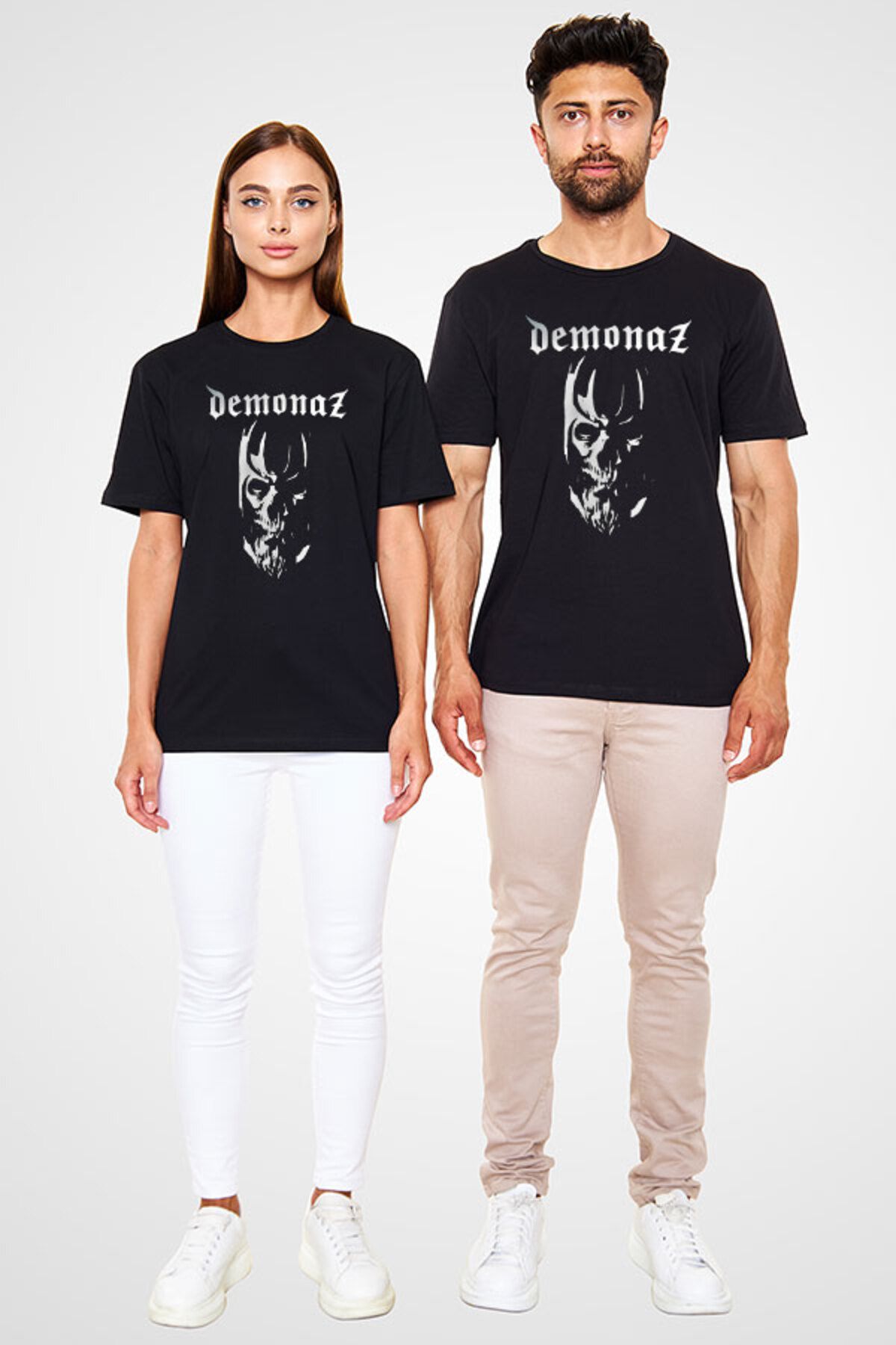tf tişörtfabrikası-Black Demonaz Unisex T-shirt 4