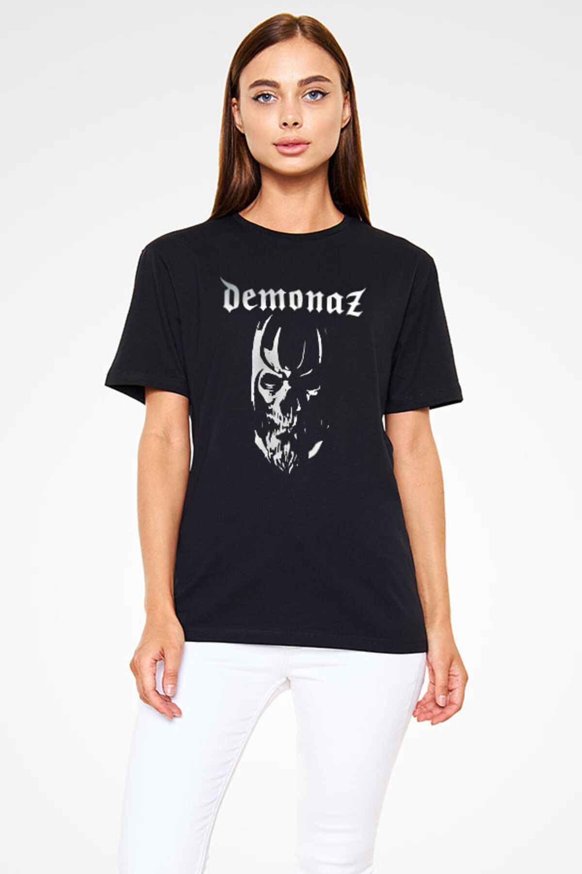 tf tişörtfabrikası-Black Demonaz Unisex T-shirt 3
