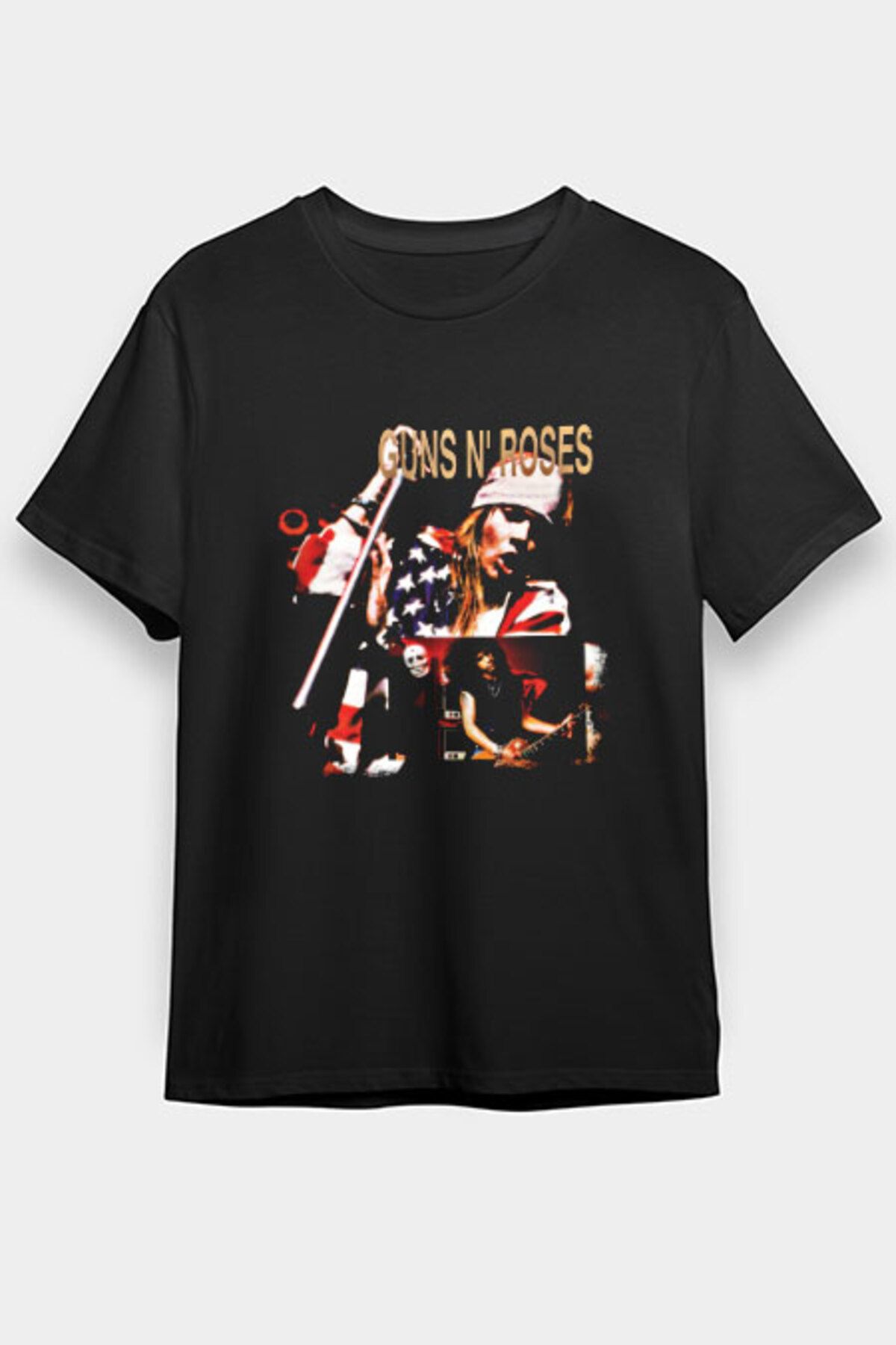 tf tişörtfabrikası Tricou Negru Unisex Guns N' Roses Unisex - L