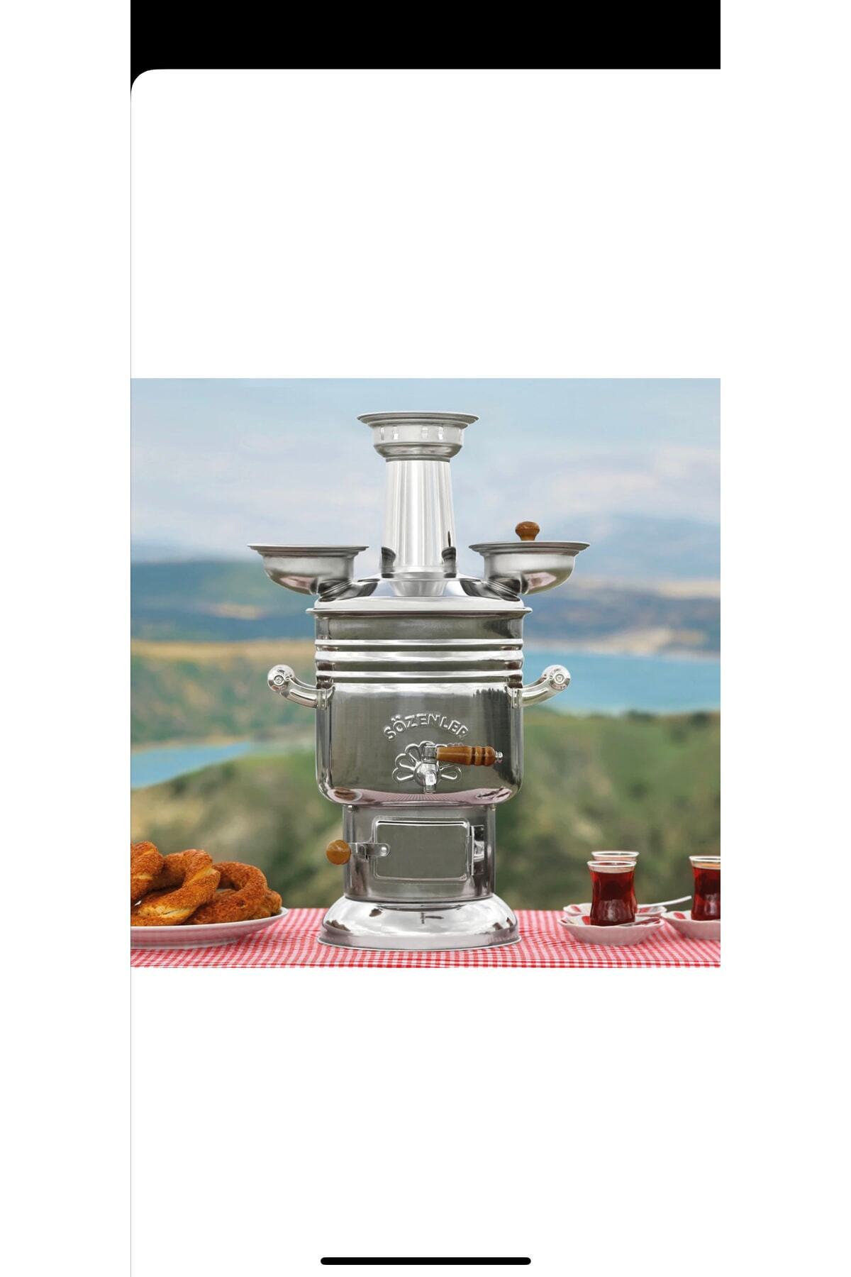 Çift Demlikli Odunlu Semaver