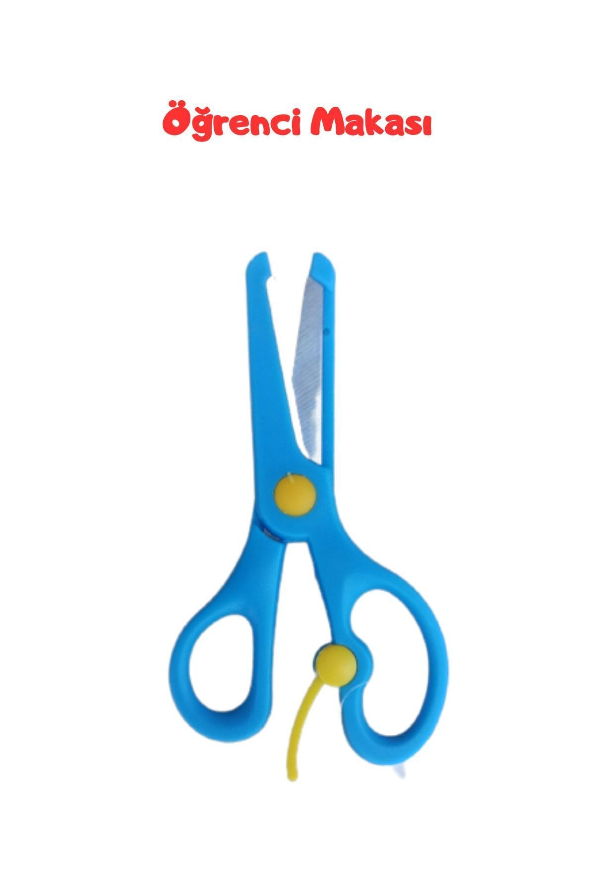 Öğrenci Çocuk Okul Etkinlik Makası, Karton Resim Mavi Makas, blue student scissors