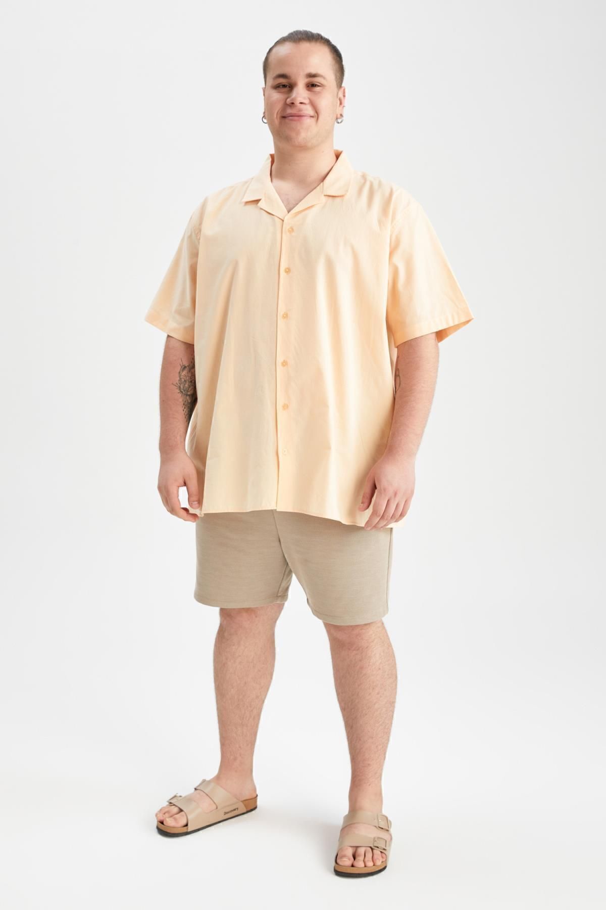 DeFacto-Y1774az22sm Model Large Size Basic Bermuda Shorts 5