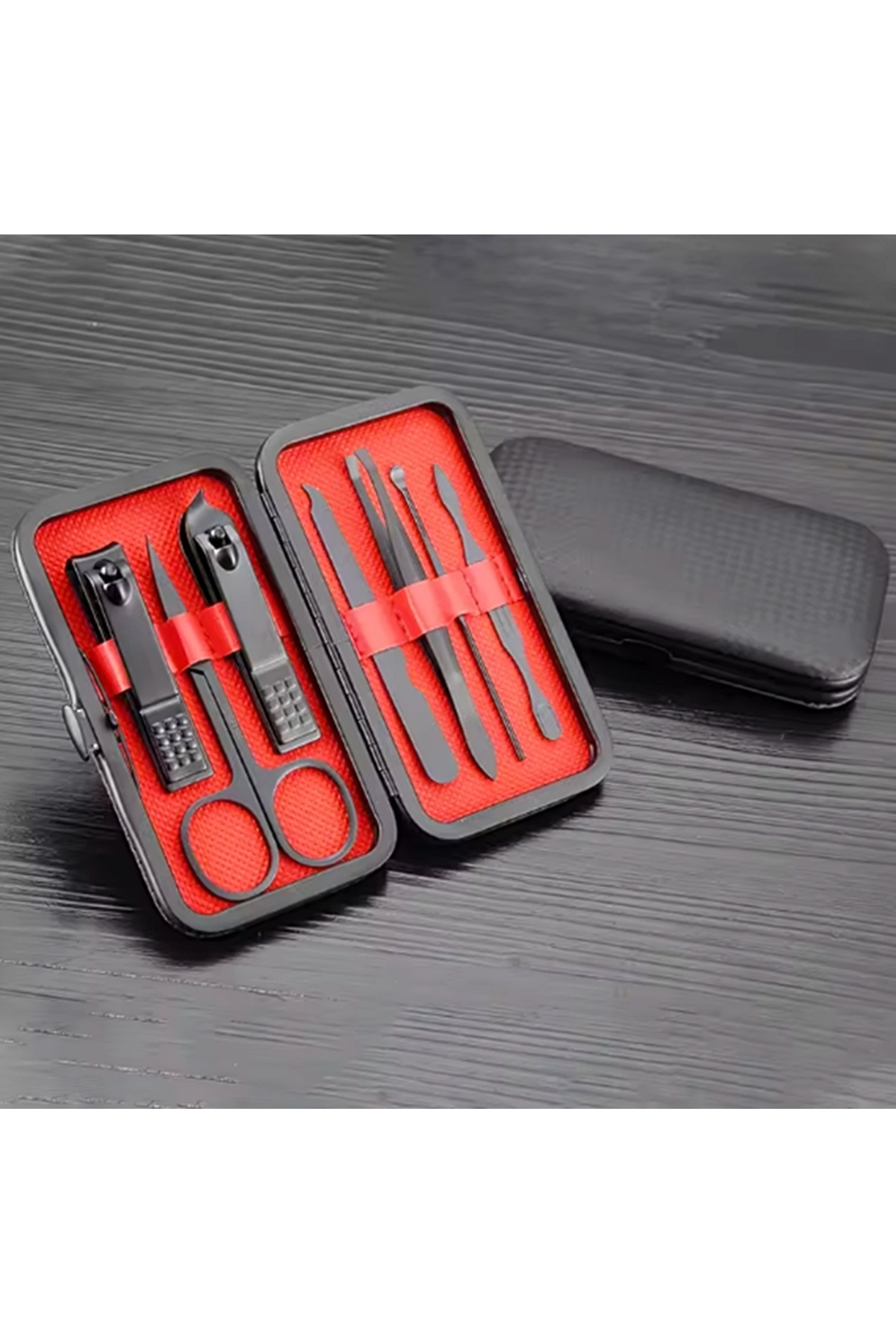 Siyah Renk 7'li Bakım Seti Manikür Ve Pedikür Tırnak Seti model:4 — model_4 _EY_ try — تصویر 3 از 5