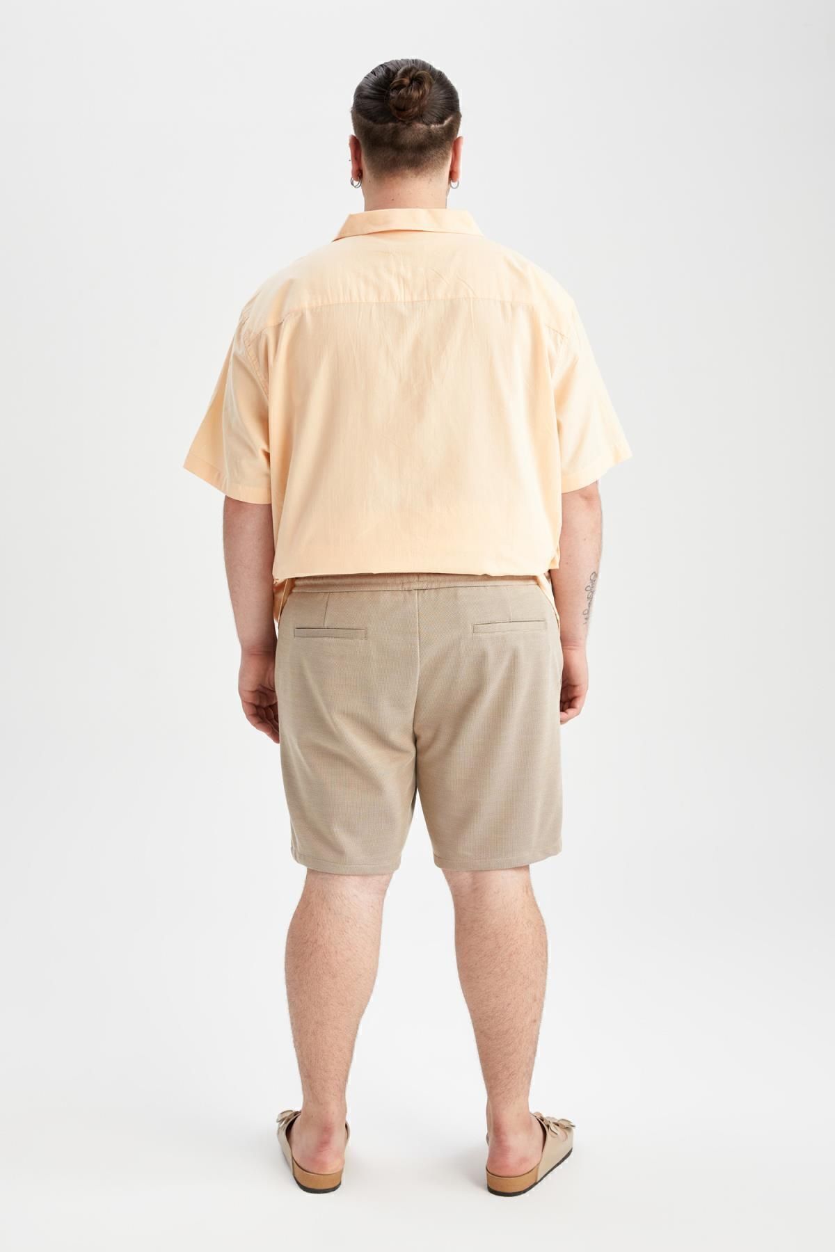 DeFacto-Y1774az22sm Model Large Size Basic Bermuda Shorts 7