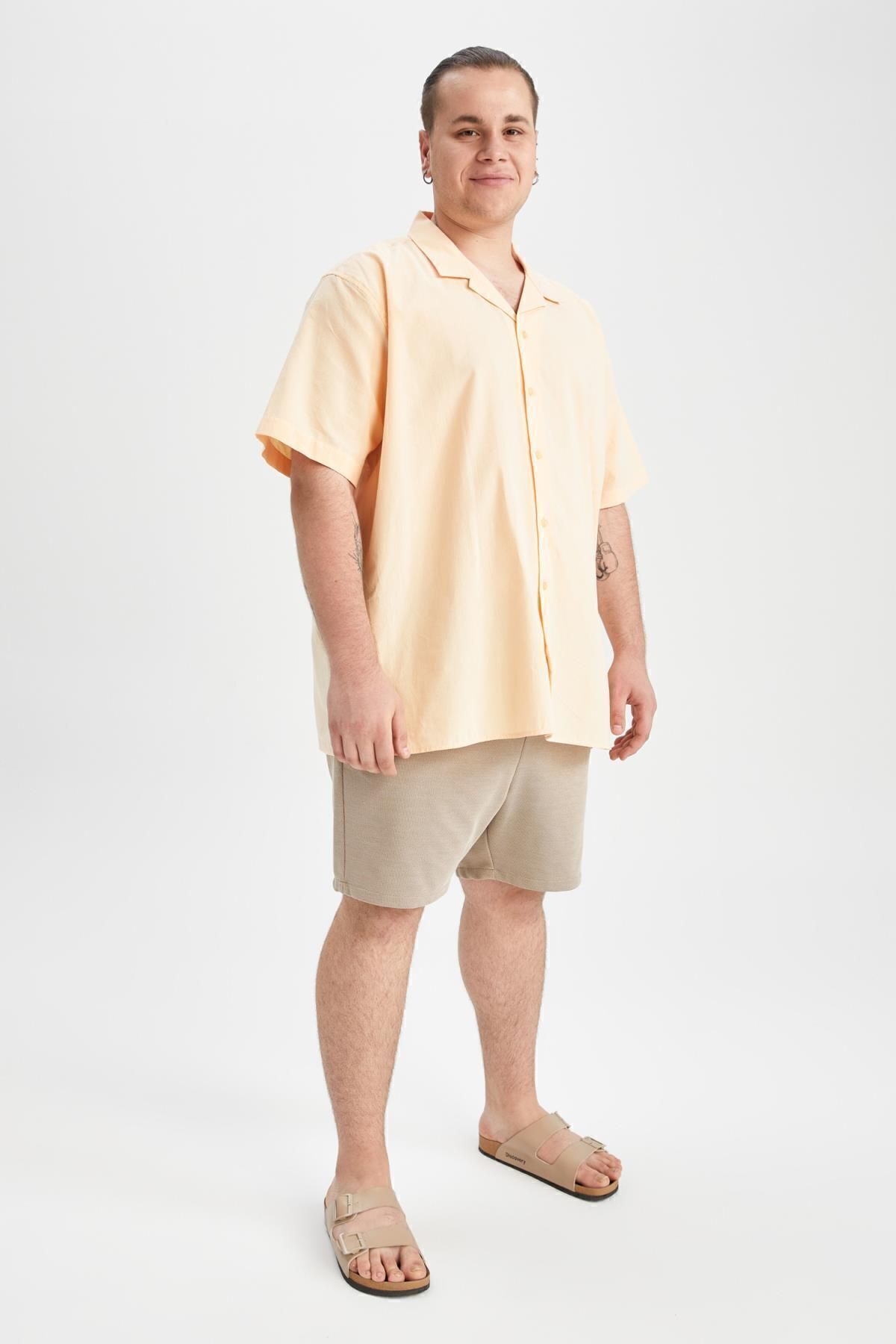 DeFacto-Y1774az22sm Model Large Size Basic Bermuda Shorts 4
