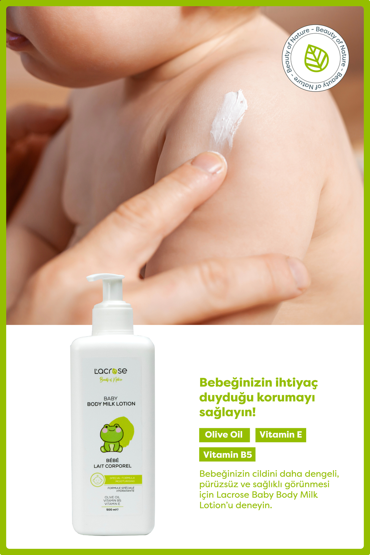 L'ACROSE Bebek Vücut Losyonu - Baby Body Milk - 500 ML fotoğrafı 6 (önizleme)