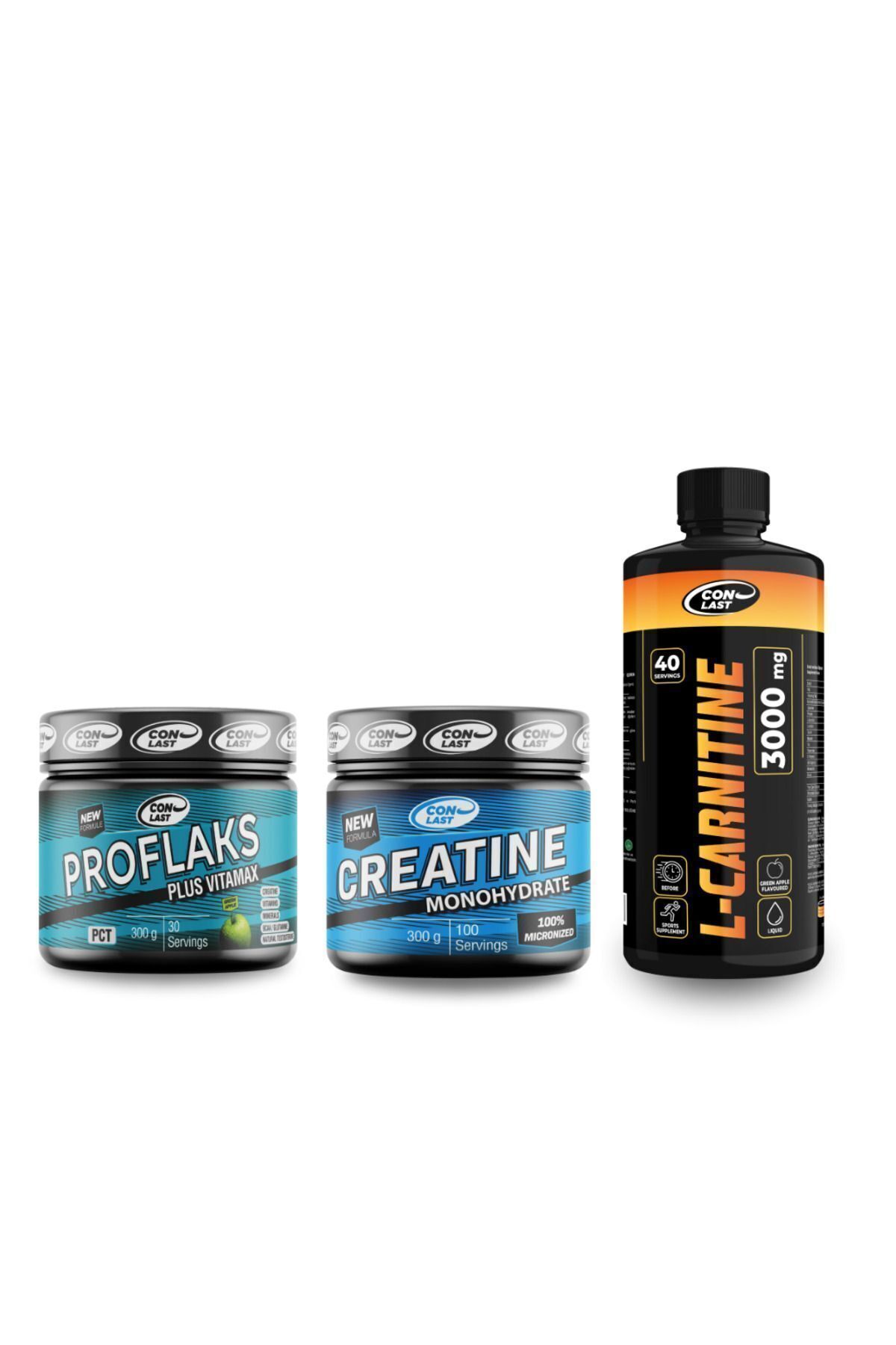 L-carnıtine 3000mg/proflaks Plus Vitamax 300gr/creatine Monohydrate 300gr