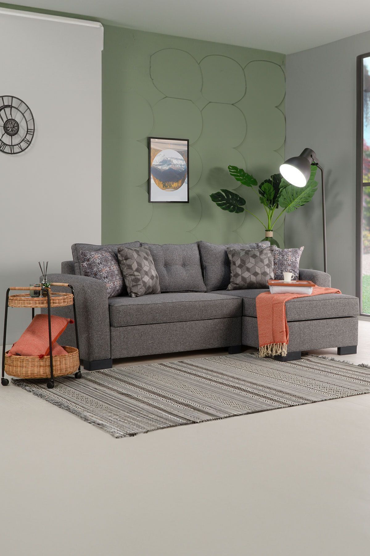 Kilim Mobilya Veneto Uzanmalı Köşe Takımı Çift Kişilik Yatak Olabilen (HEM SAĞ HEM SOL KÖŞE OLARAK KULLANILABİLİR)