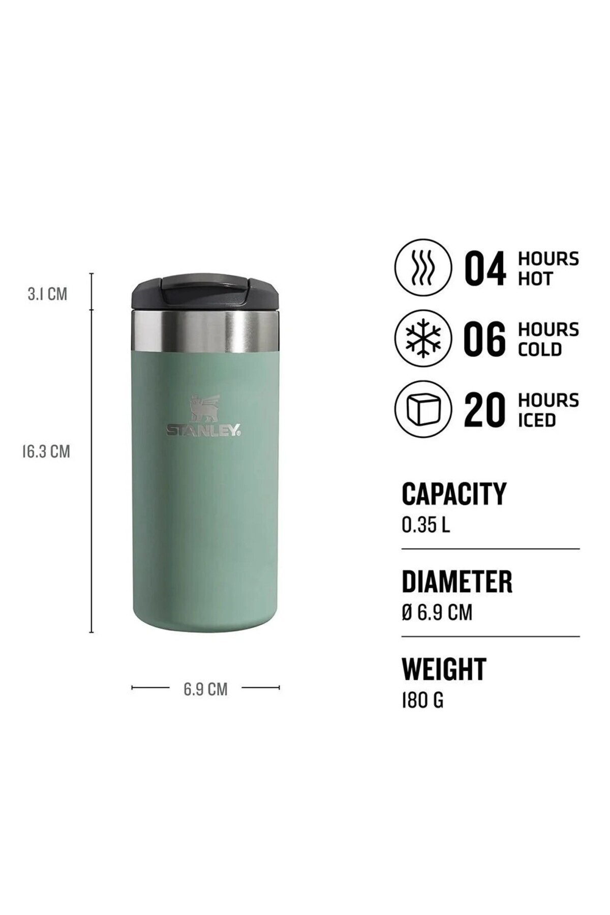 فلاسک  سبز استنلیStanley | BYKTBCSTNLY957770 اورجینال - تصویر 4