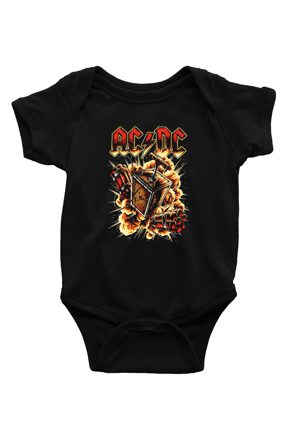  بادی کودک یونیسکس مشکی ACDC