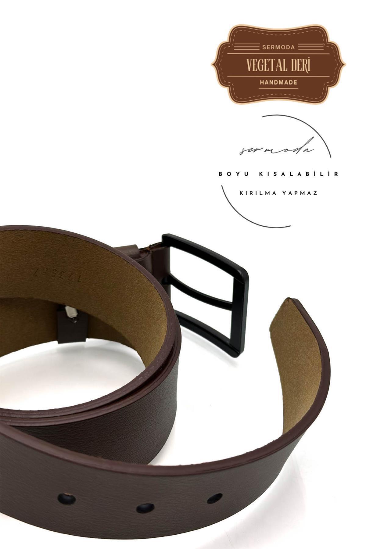 کمربند مردانه قهوه ای sermoda | C0-S0002-00055 اورجینال - تصویر 4