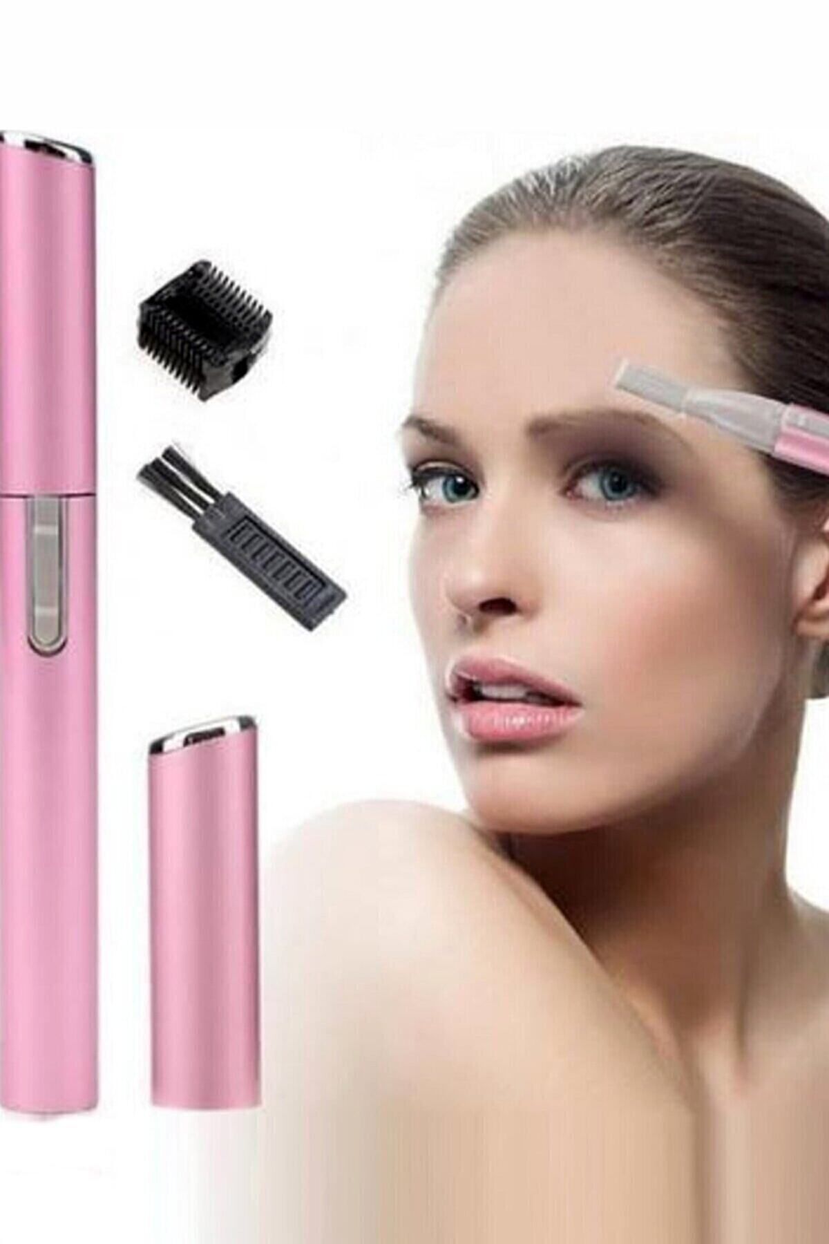 BY A.D.M Kaş Bıyık Alma Aleti - Pilli Yüz Tüy Alma Kaş Bıyık Düzeltici Taraklı Epilatör