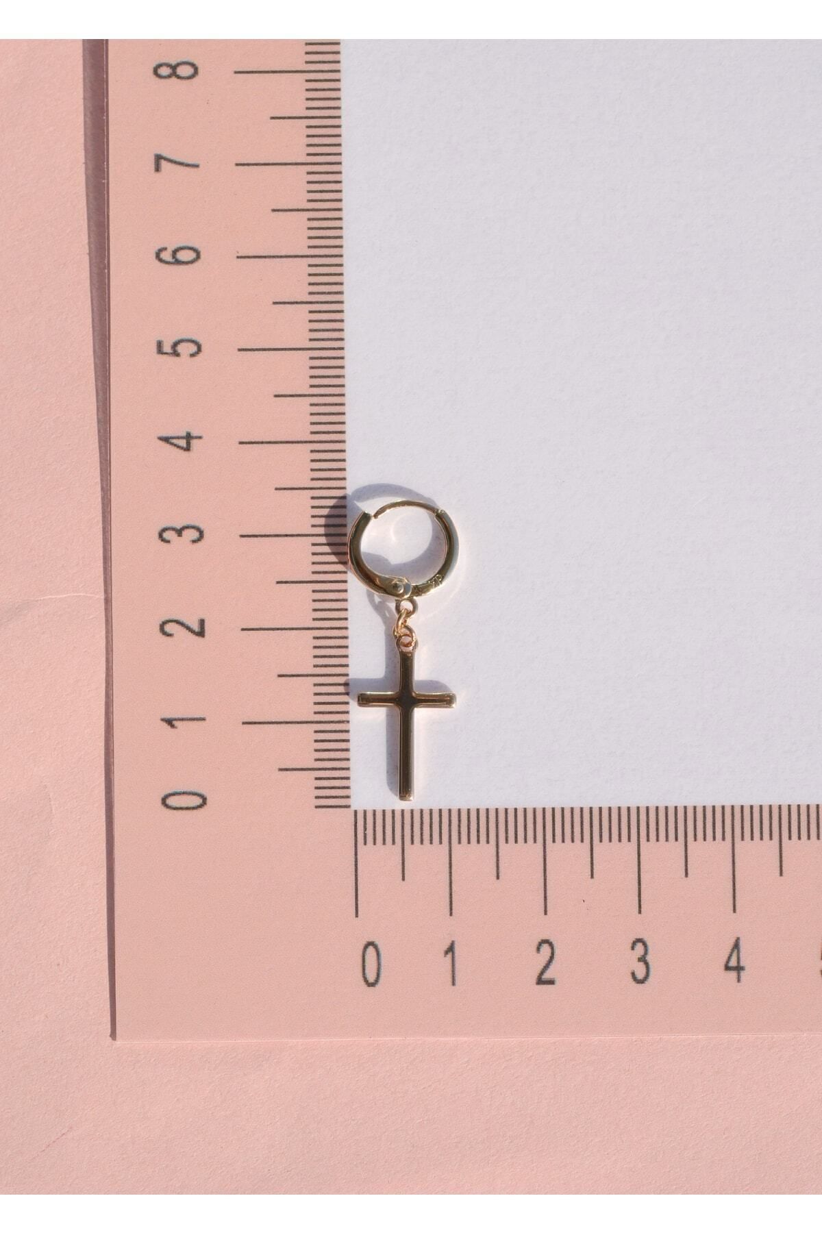 Cross Küpe Haç Sallantılı Küpe 6