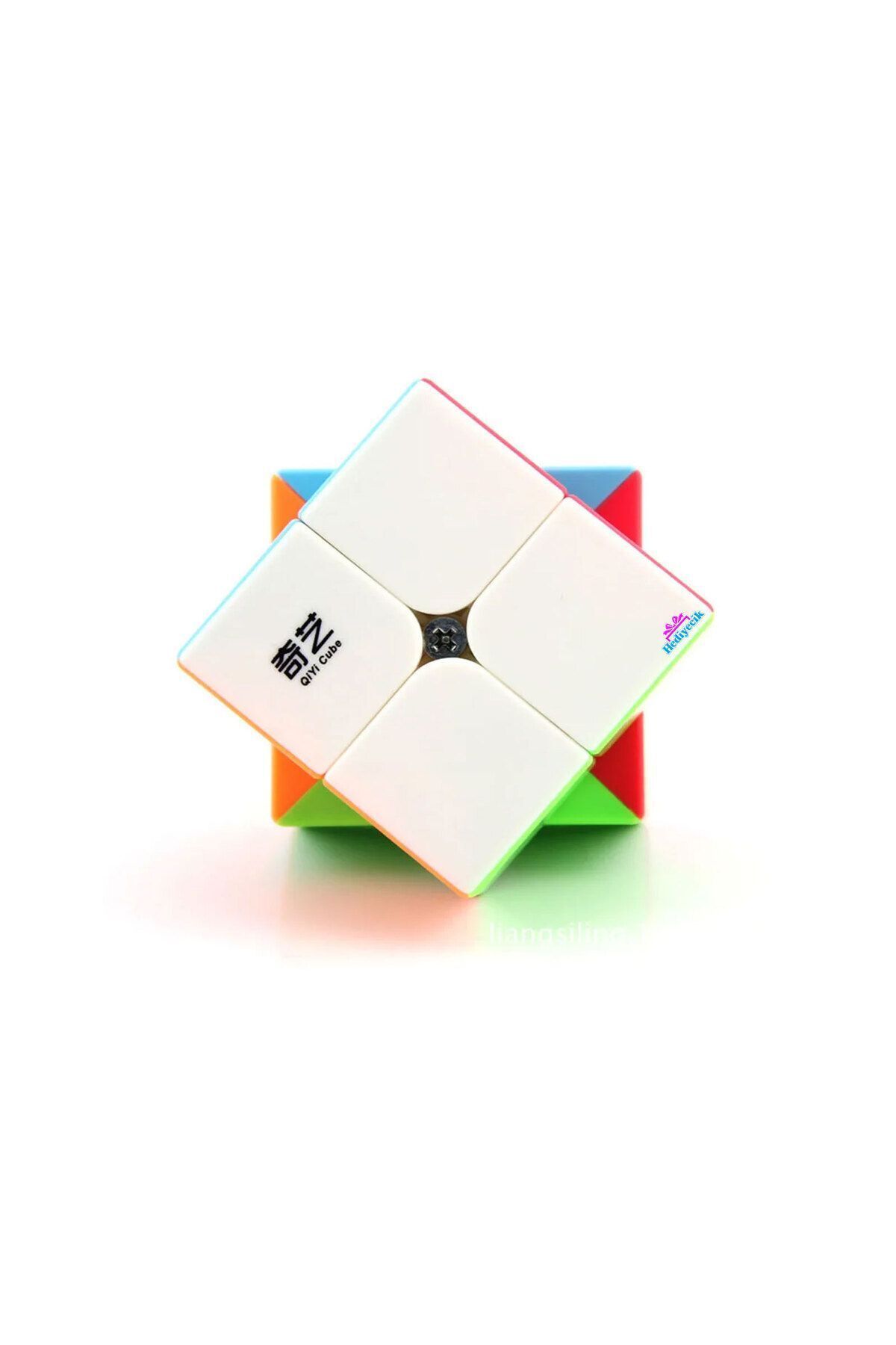 hediyecik-Qiyi Qidi 2X2 Stickerless Intelligence Cube Intelligence Cube Rubik Cube Fast Intelligence Cube 3