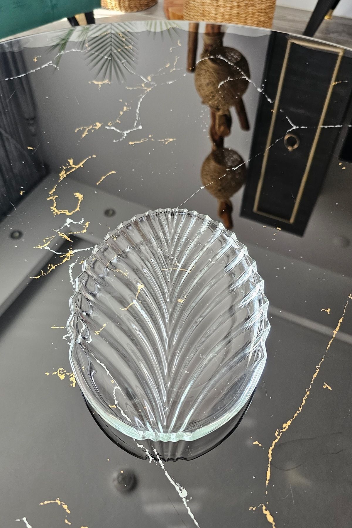 6 lı Cam Pasta Kek Servis Tabağı Seti (20 CM)