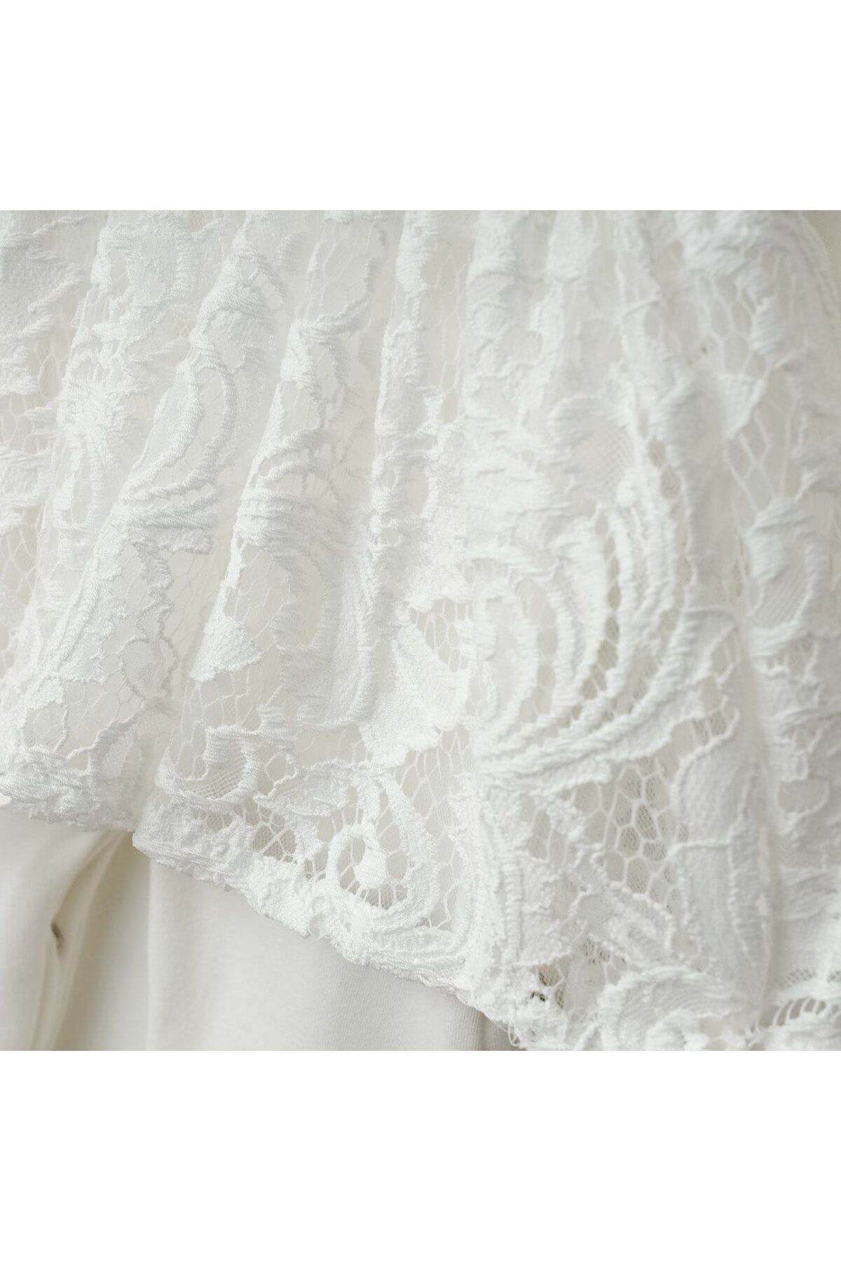 Minimus Yenidoğan Kız Bebek Mevlüt Takımı Pamuklu Özel Gün Kıyafeti Bebek Doğum Hediyesi Hastane Çıkışı Ekru fotoğrafı 2 (önizleme)