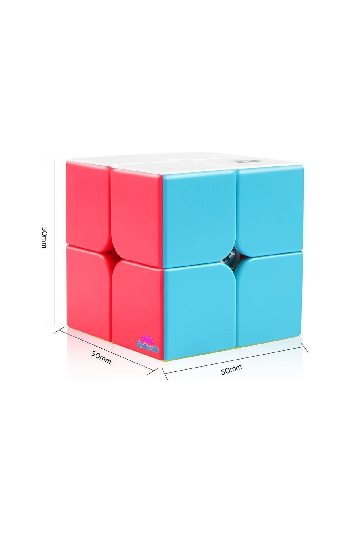 hediyecik-Qiyi Qidi 2X2 Stickerless Intelligence Cube Intelligence Cube Rubik Cube Fast Intelligence Cube 6