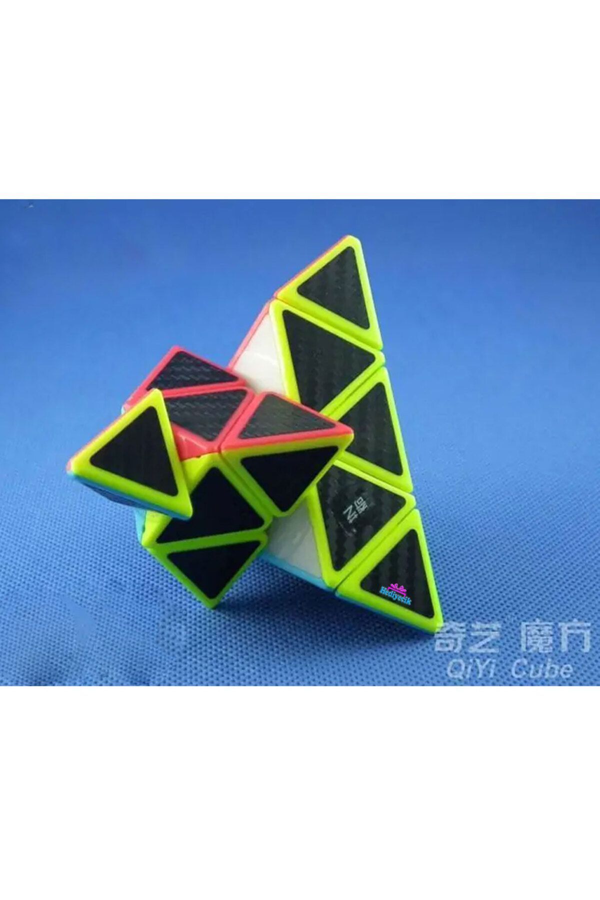 hediyecik-Qiyi Qiming S2 - Carbon Fiber Pyraminx Intelligence and Intelligence Cube Cubic Cube 7