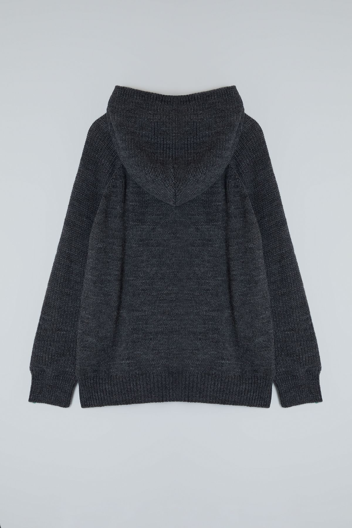 Trendyol Collection-Antracytowy rozpinany sweter z kapturem - Twoaw25Hi00192 8