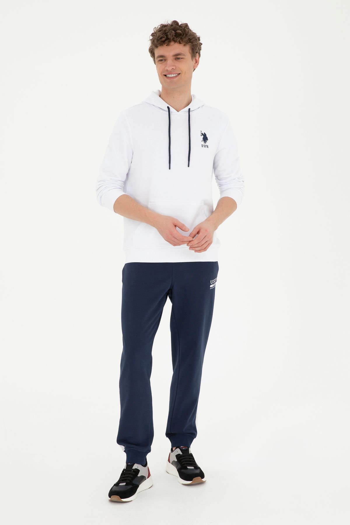 U.S. Polo Assn. Erkek Beyaz Basic Sweatshirt 50269426 VR013 Erkek Giyim