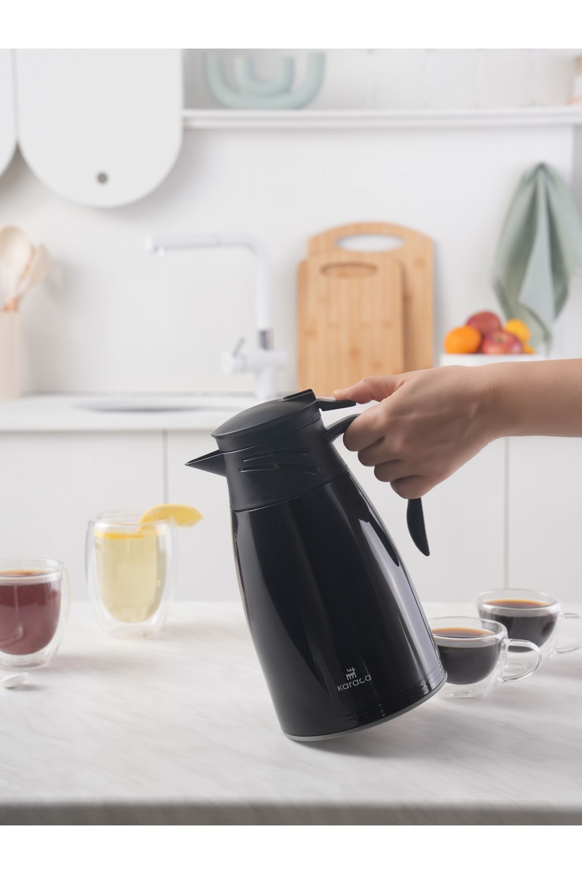 فلاسک مشکی Bella Sealing Thermos 1 لیتری سیاه Karaca
