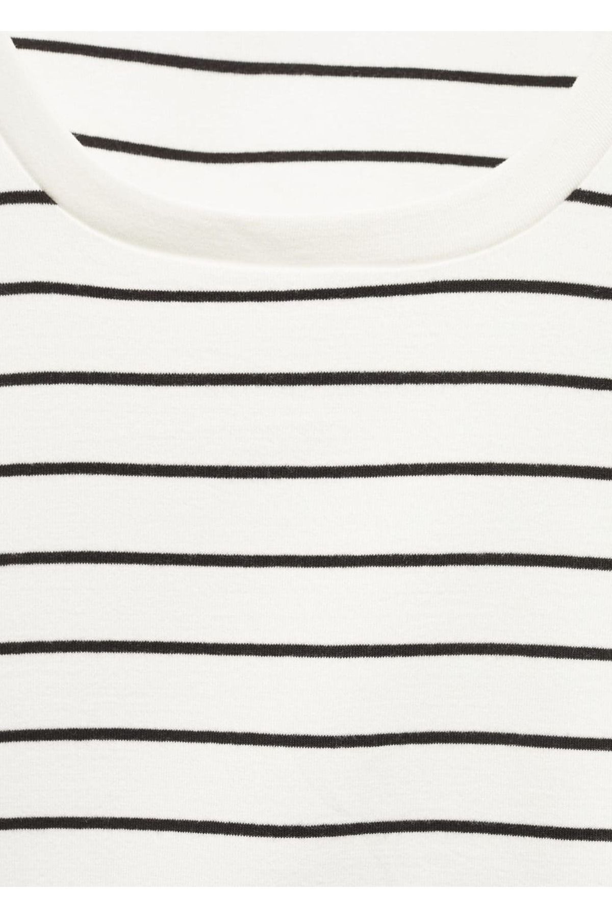 MANGO Woman-Koton Striped T-Shirt 6