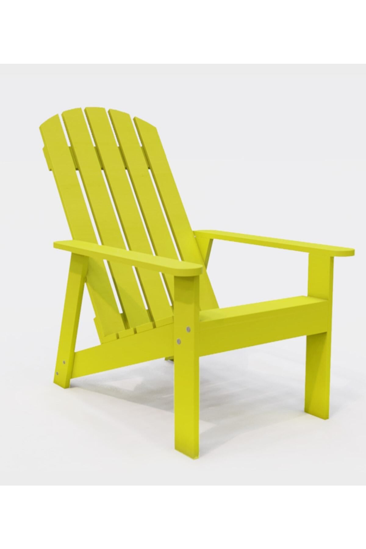 EKOPARK Modern Ahşap Oval Adirondack Balkon, Bahçe Koltuğu
