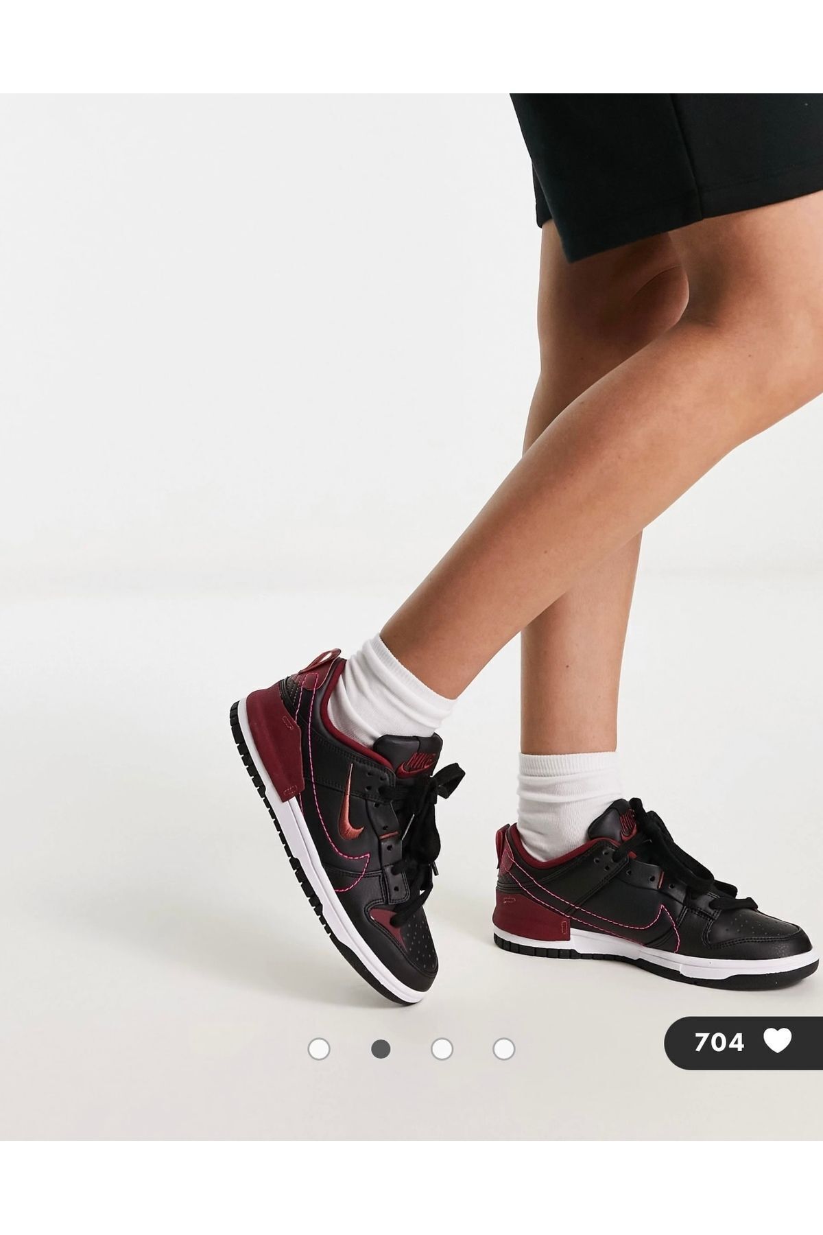 کفش Nike نایکی ورزشی زنانه Dunk Low Disrupt 2 مشکی قرمز DV4024-003 اورجینال - تصویر 2