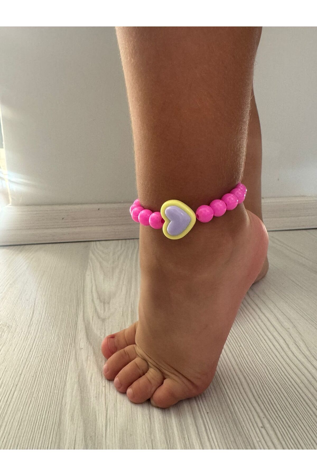 Karlay Pembe Boncuklu Çocuk Halhal