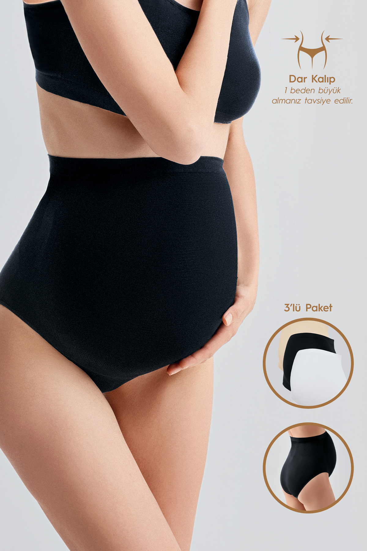 Seamless (seamless) soft textured flexible pregnant panties 3