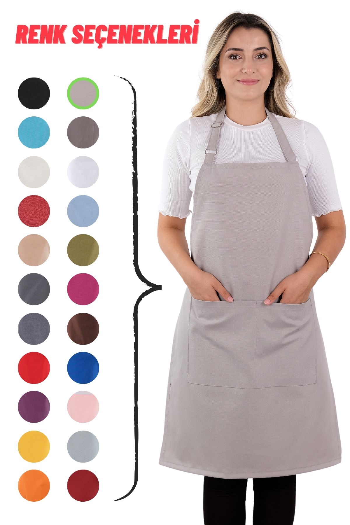 sevilya-Simple Adjustable Kitchen Apron with Hanger 3