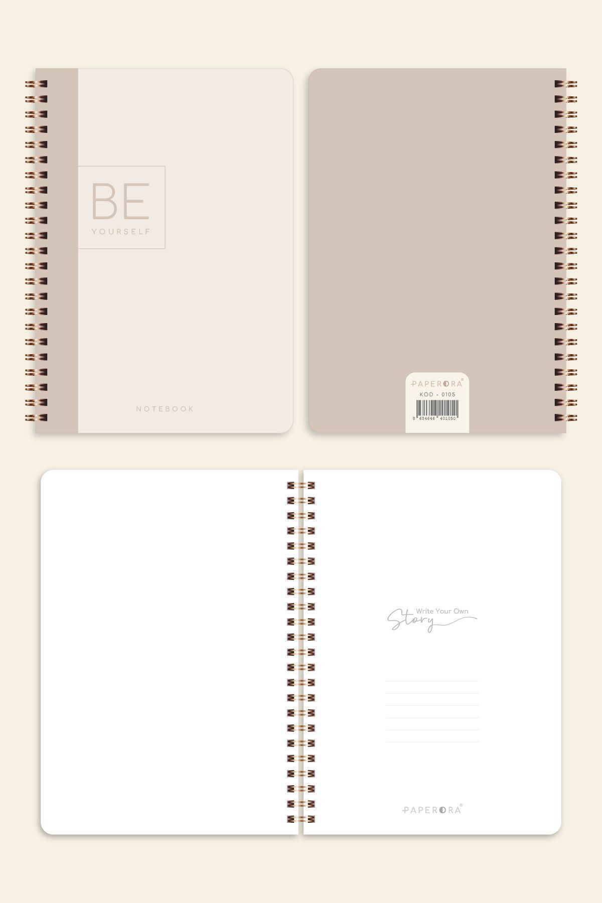 PAPERORA-A5 Checkered School Notebook - Spiral Cardboard Cover, 80 Sheets, Set of 2, with Class Program 6