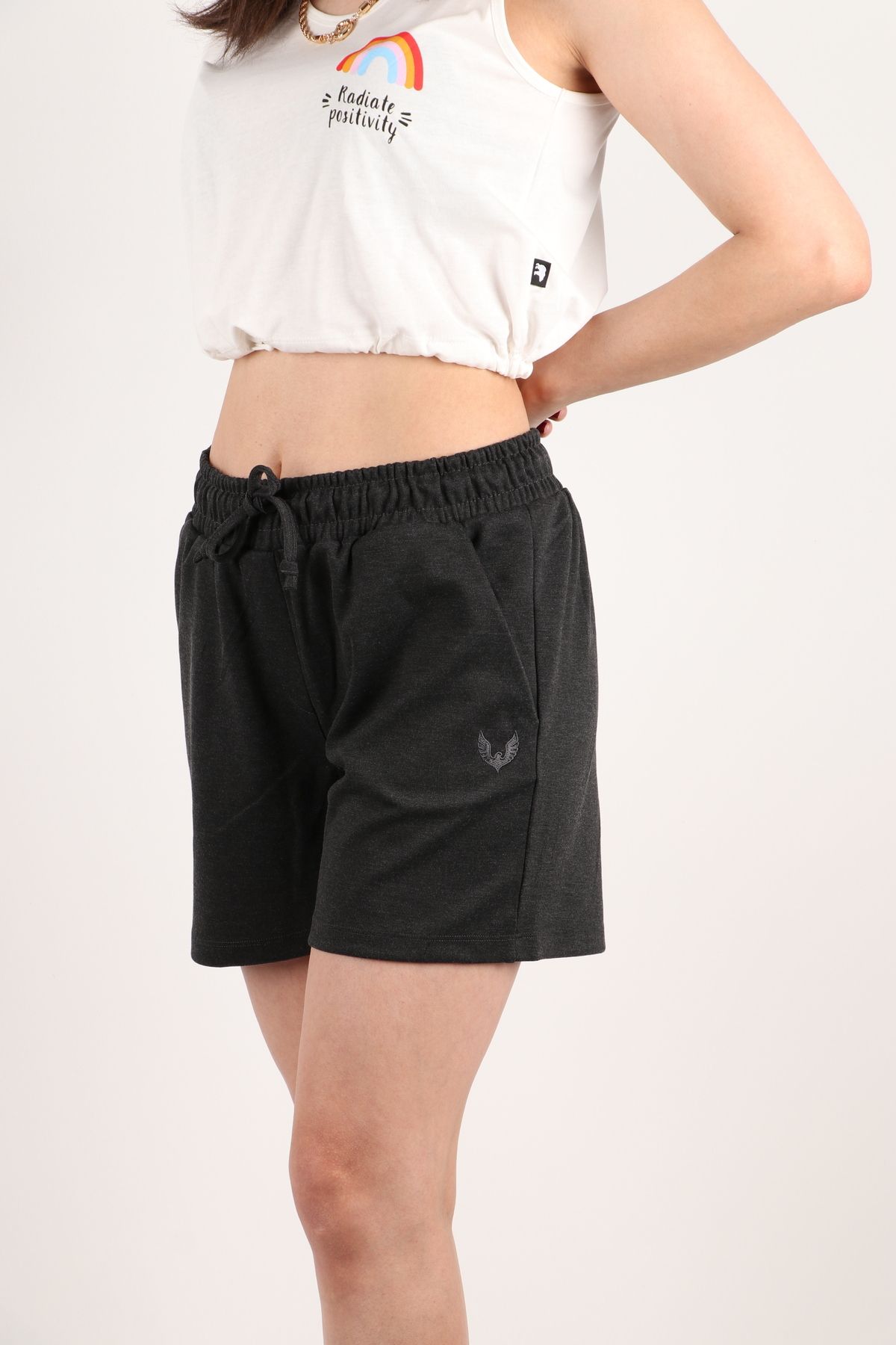 Rich-Pantaloni scurti sport negri pentru femei 4