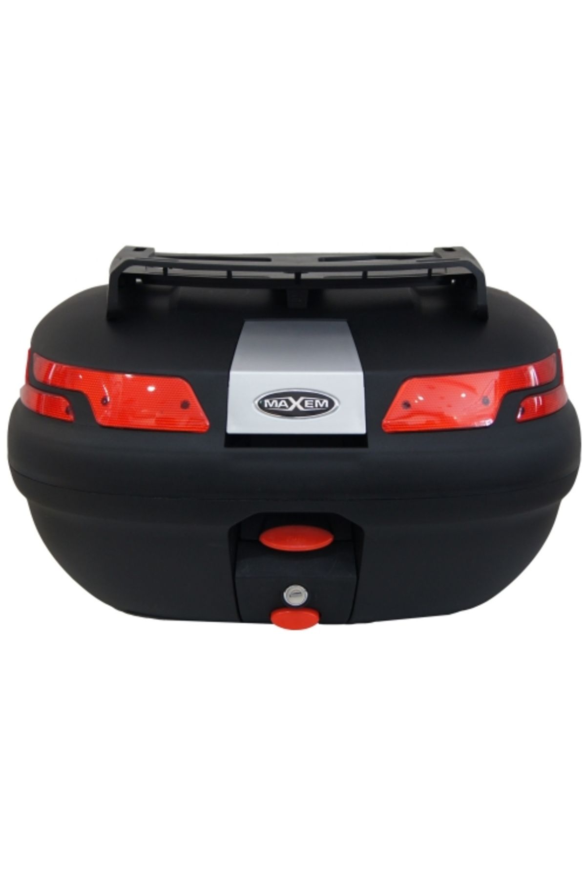 sacoche arrière moto sl 45 topcase noir rouge glacé complet