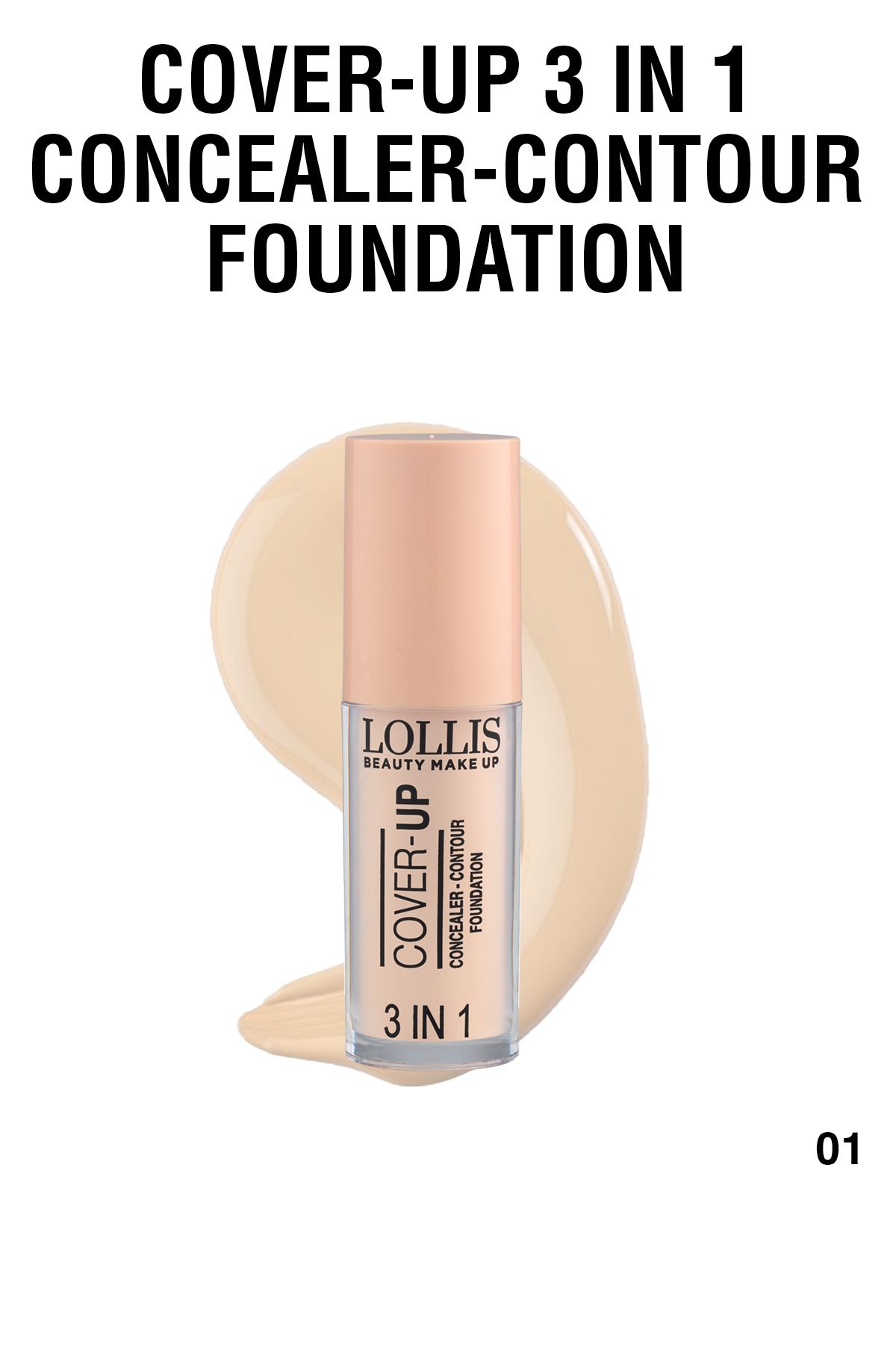 Cover - Up 3 in 1 Contour Foundation/ Cover - Up 3 in 1 Contour Foundation 01 Lollis