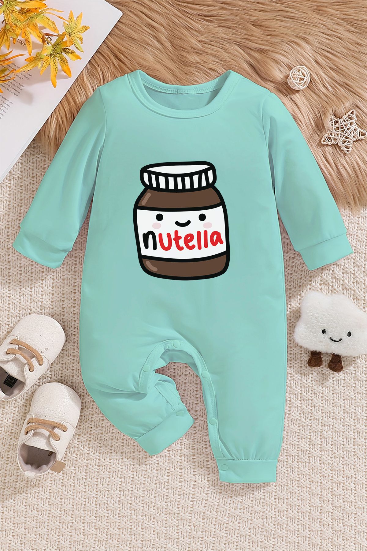 ADABEBEK-Nutella Patterned Jumpsuit - 10061 Model 1
